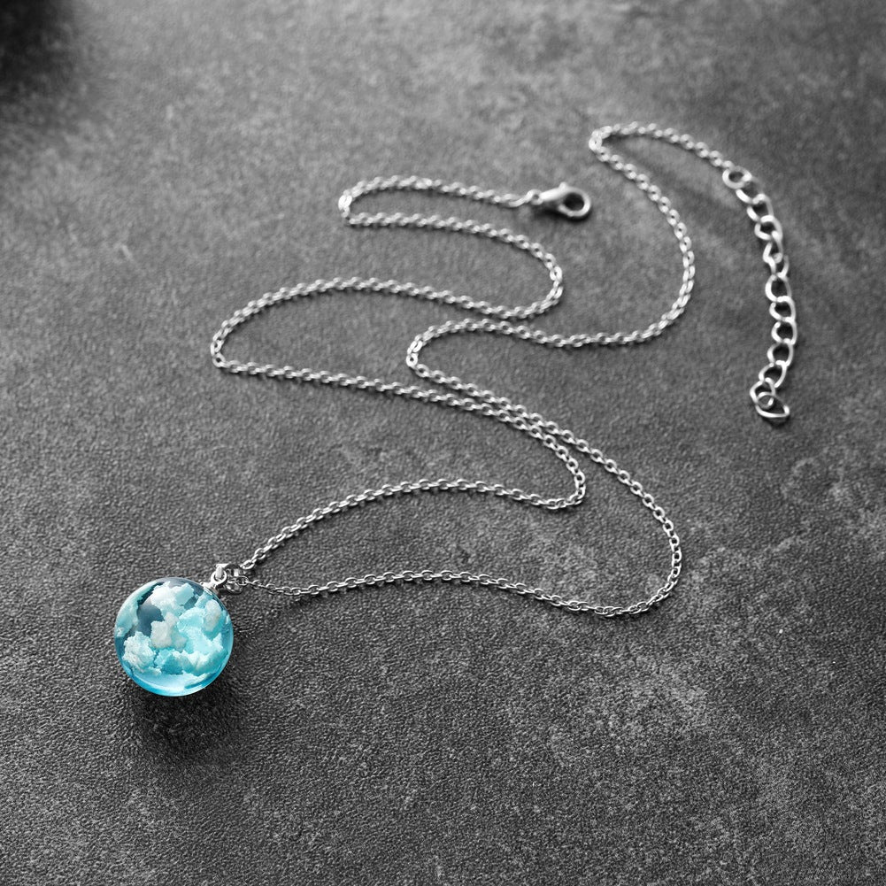 Cloud Transparent Ball Necklace Luminous Design Necklace Novelty Jewelry
